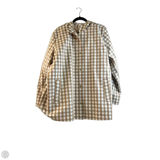 Jacket Windbreaker By J. Crew In Checkered Pattern, Size: Xxl