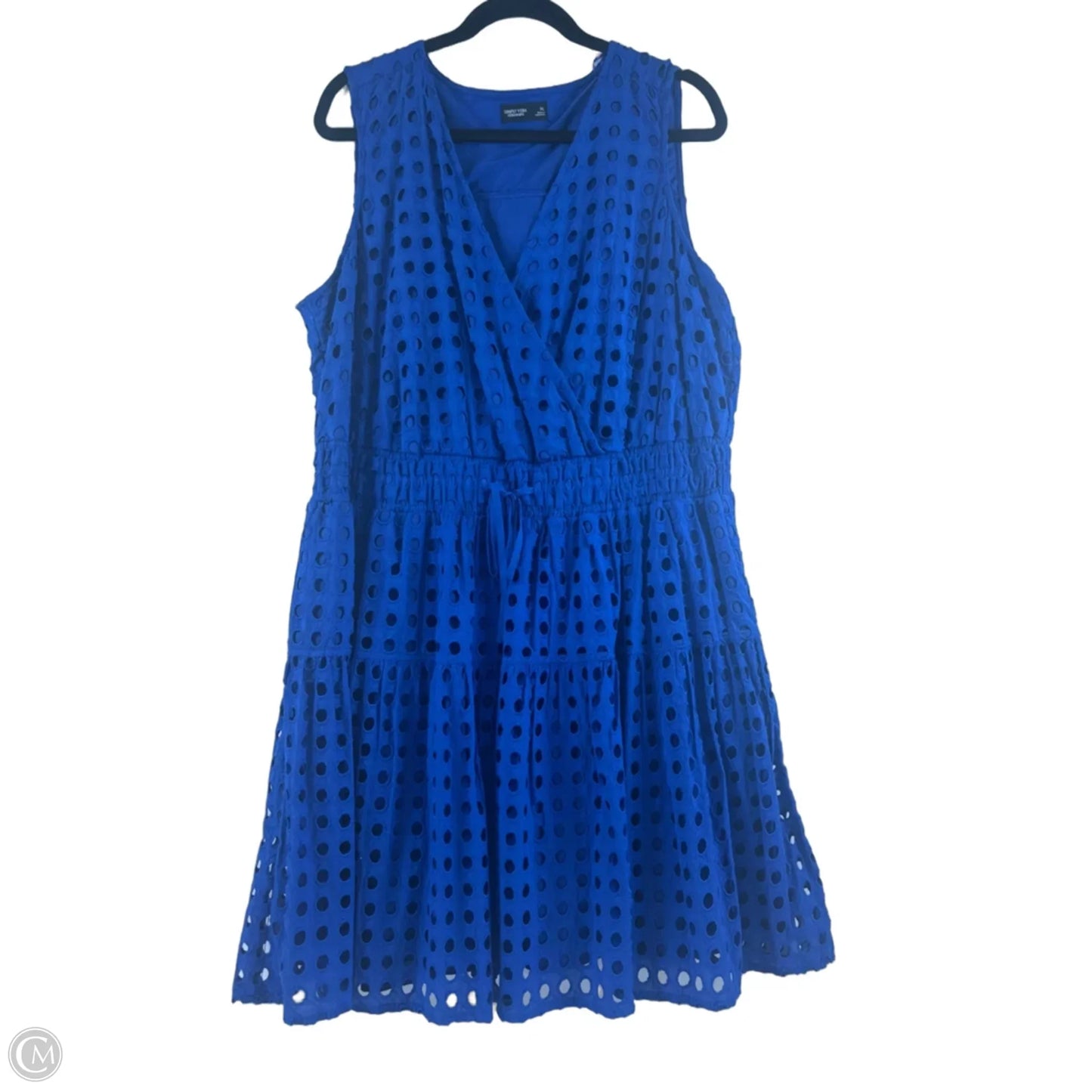 Dress Casual Midi By Simply Vera In Blue, Size: Xl