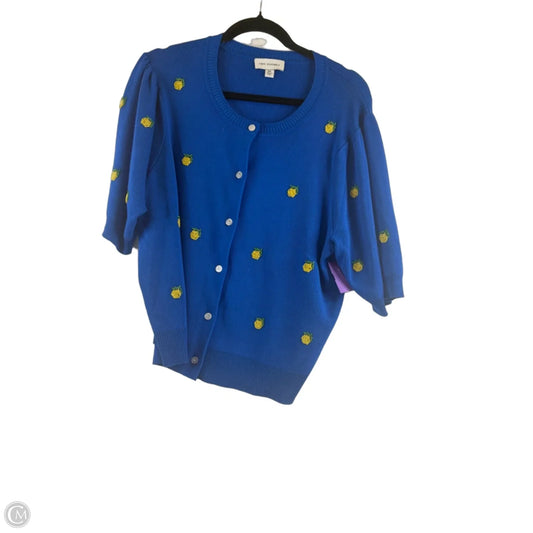 Cardigan By Free Assembly In Blue & Yellow, Size: 30