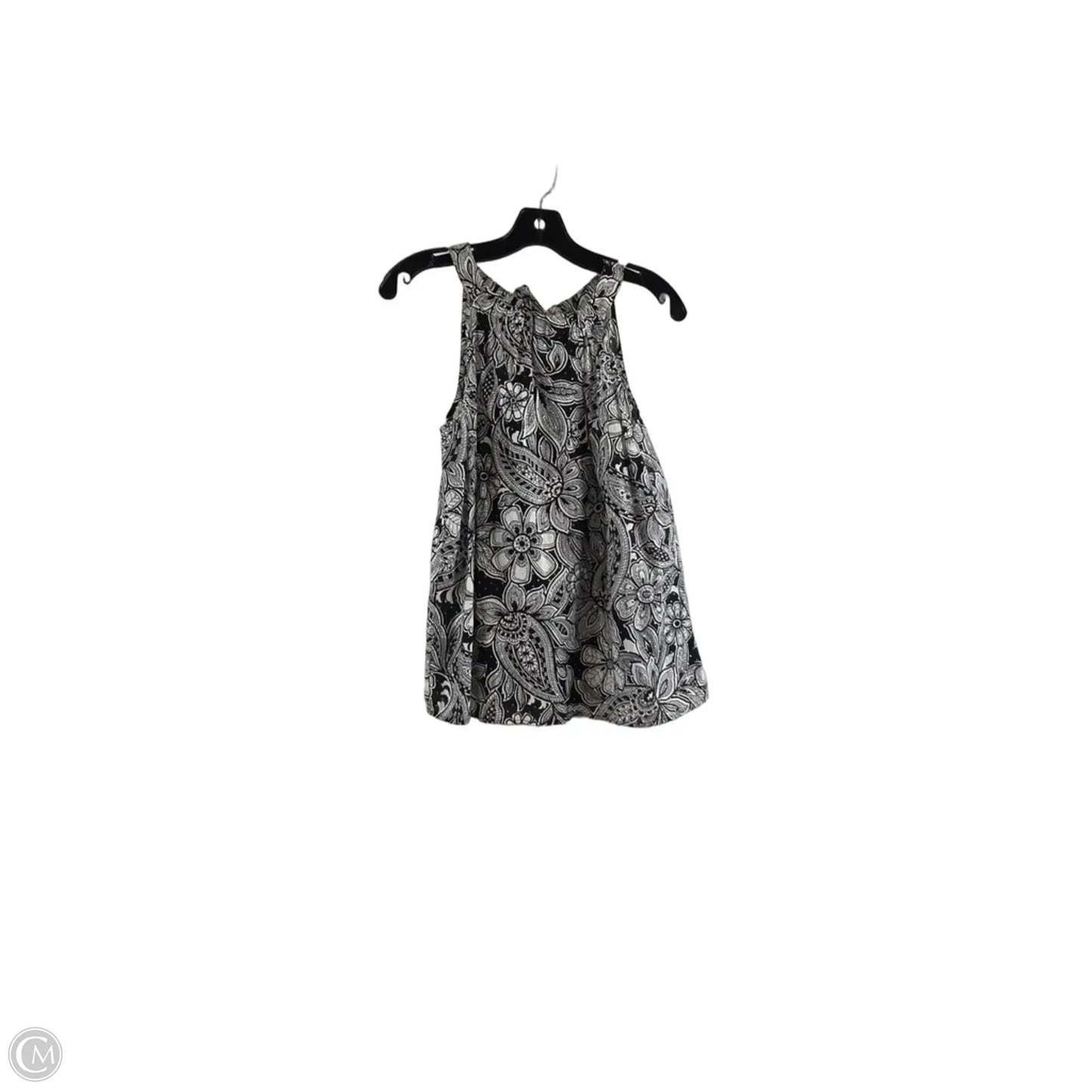 Top Sleeveless By Talbots In Black & White, Size: M