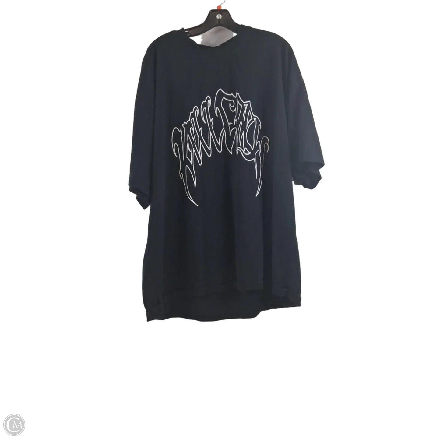 Top Short Sleeve Basic By Clothes Mentor In Black & White, Size: 3x