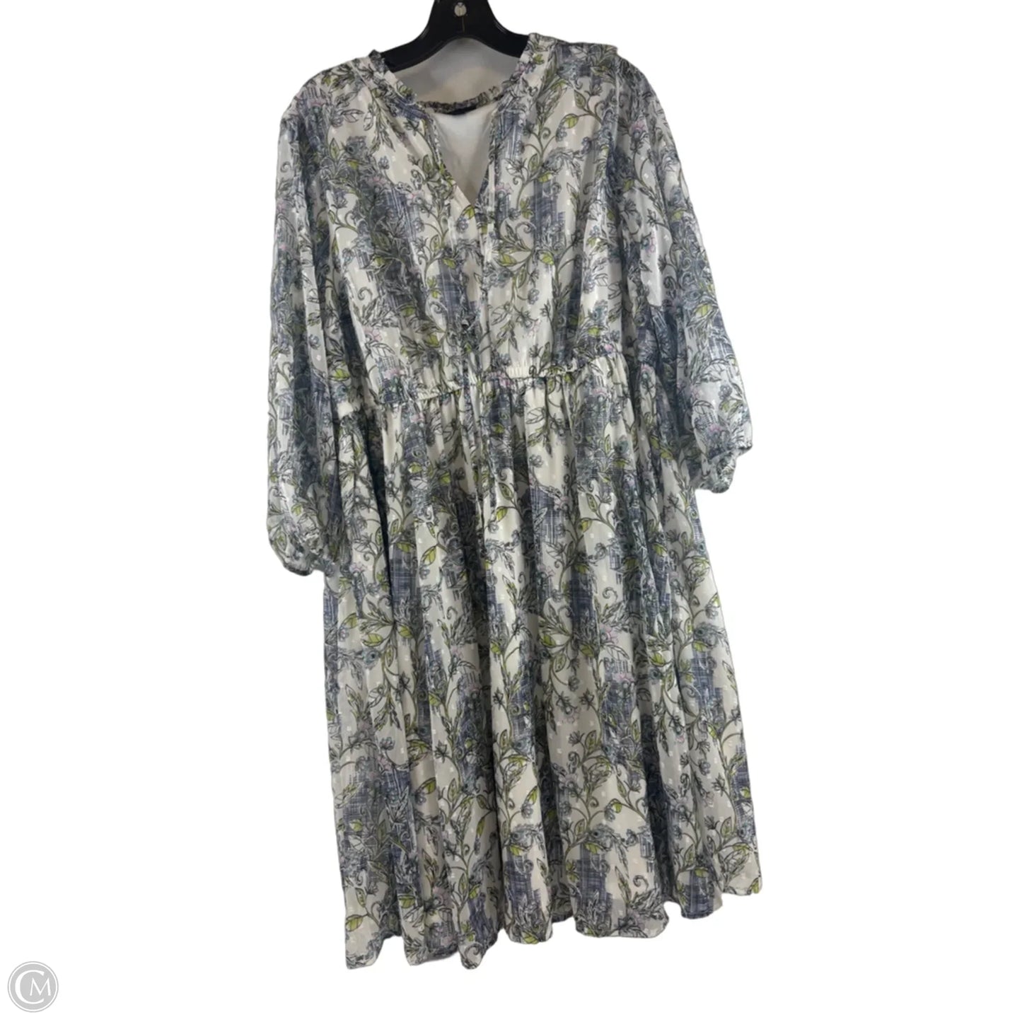 Dress Casual Short By Torrid In Blue & Green, Size: 1x