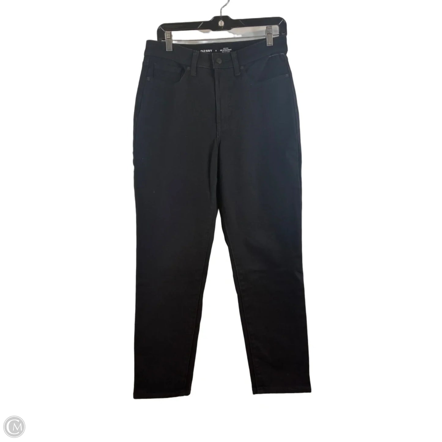 Jeans Straight By Old Navy In Black Denim, Size: 8