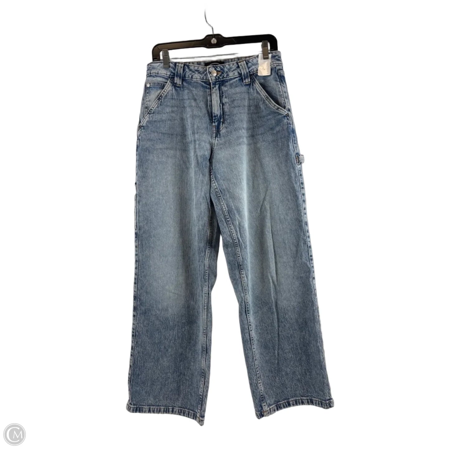 Jeans Wide Leg By Scoop In Blue Denim, Size: 4