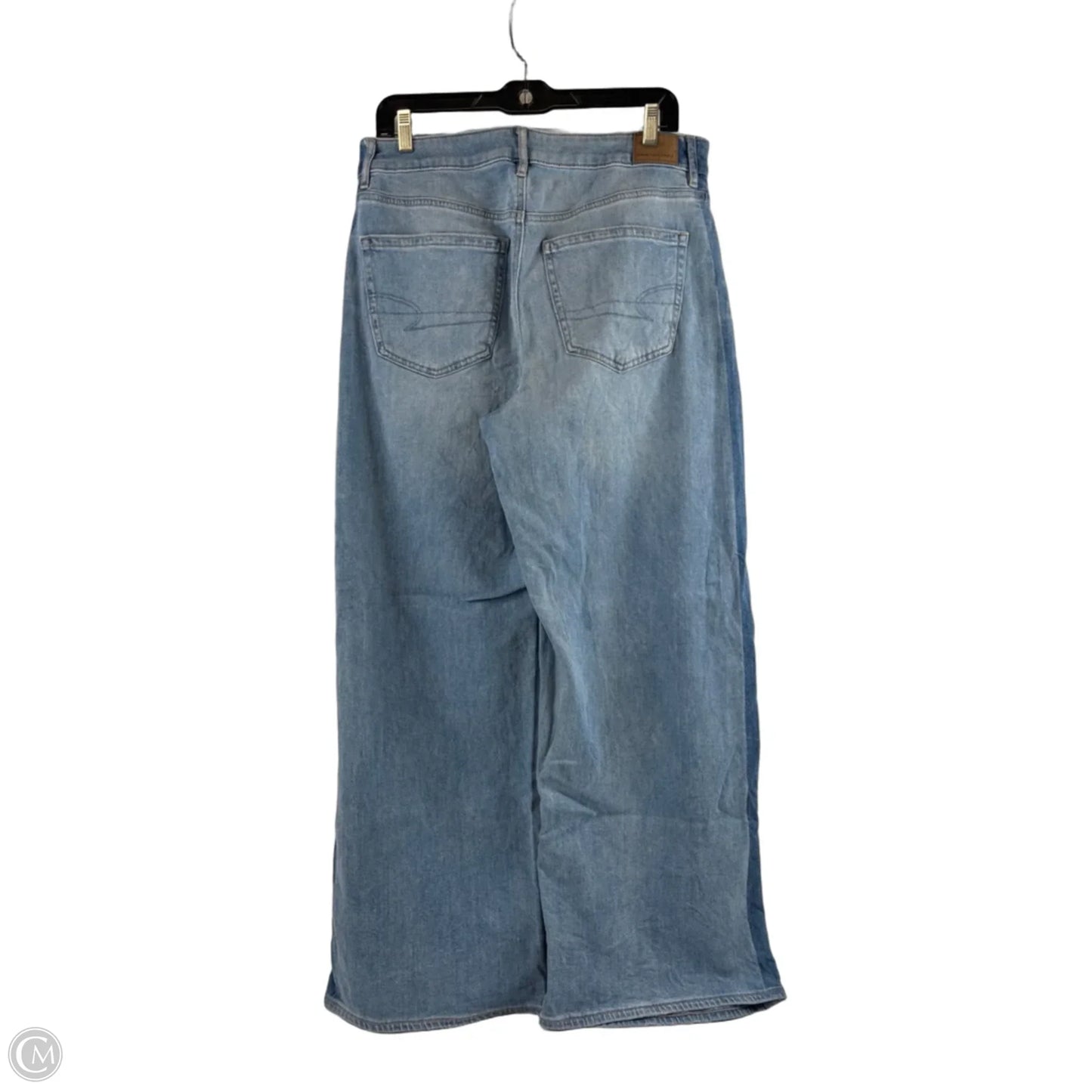 Jeans Wide Leg By American Eagle In Blue Denim, Size: 8