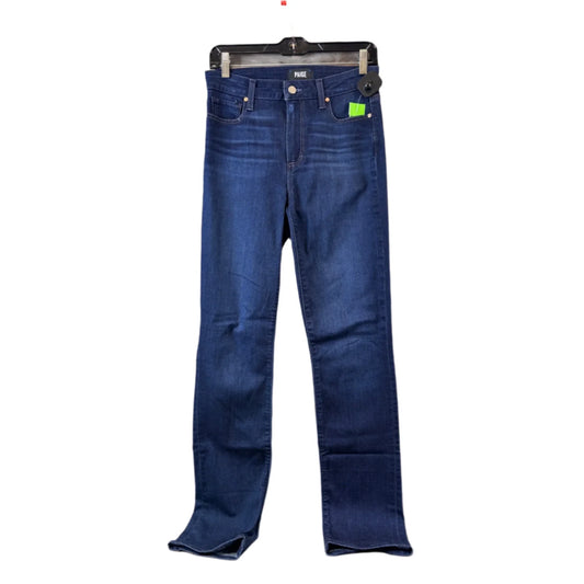 Jeans Straight By Paige In Blue Denim, Size: 4