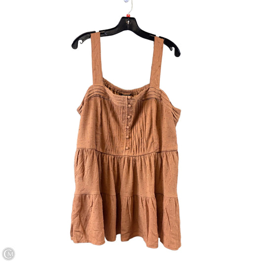 Top Sleeveless By Torrid In Brown, Size: 3x
