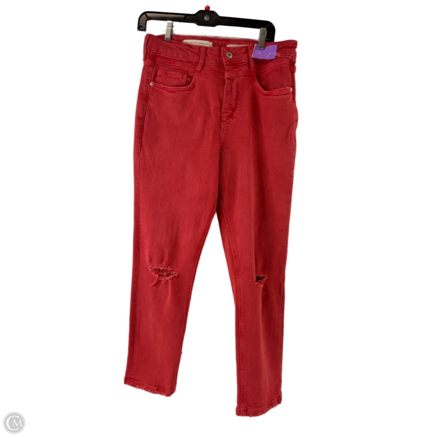 Jeans Straight By Clothes Mentor In Red, Size: 8