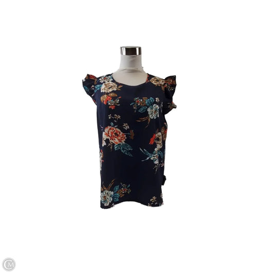 Top Short Sleeve By Shein In Black & Cream, Size: L