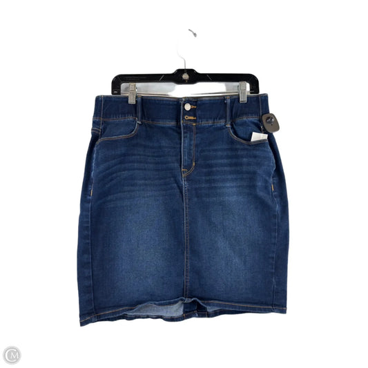 Skirt Midi By Apt 9 In Blue Denim, Size: 12
