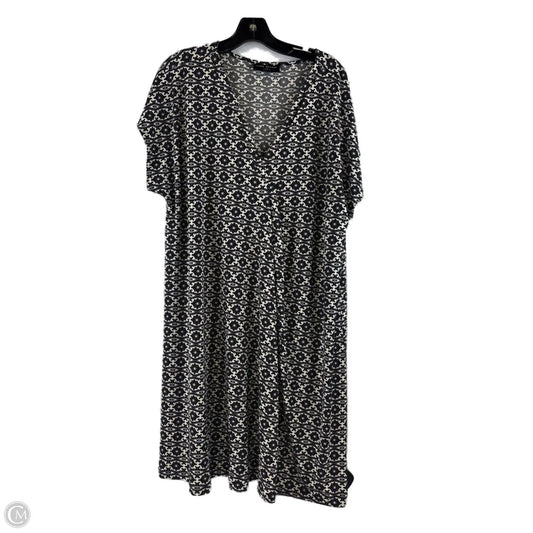 Dress Casual Midi By Lane Bryant In Black & Cream, Size: 2x