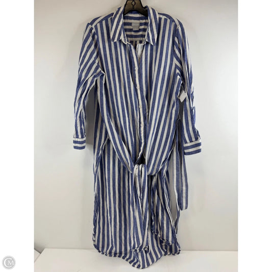 Tunic Long Sleeve By Chicos In Striped Pattern, Size: L