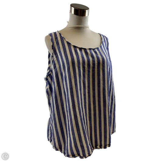 Top Sleeveless By Chicos In Striped Pattern, Size: Xl