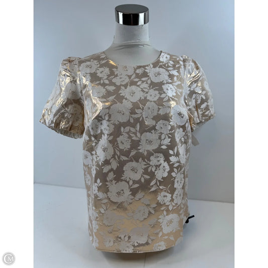 Top Short Sleeve By J. Crew In Gold, Size: S