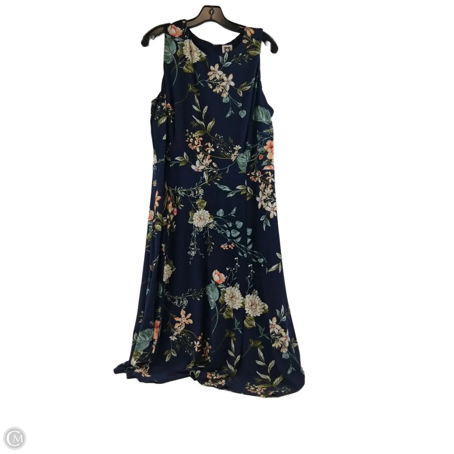 Dress Casual Maxi By Anne Klein In Blue & Green, Size: Xl