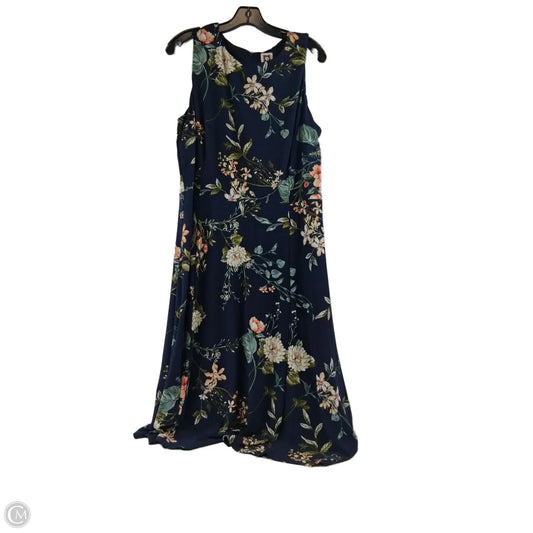 Dress Casual Maxi By Anne Klein In Blue & Green, Size: Xl