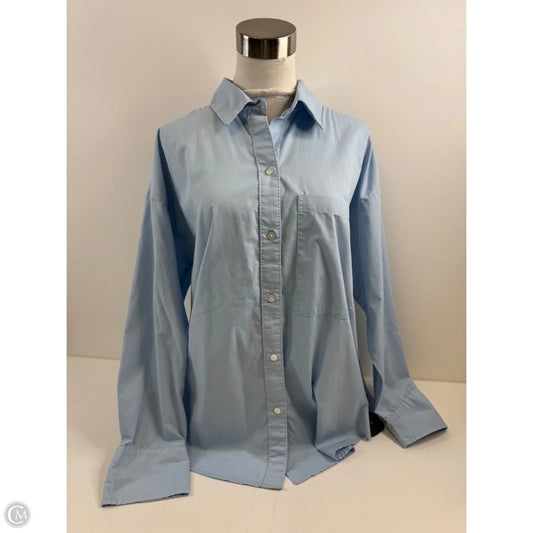 Top Long Sleeve By Abercrombie And Fitch In Blue, Size: M