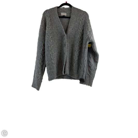 Sweater Cardigan By Universal Thread In Grey, Size: M