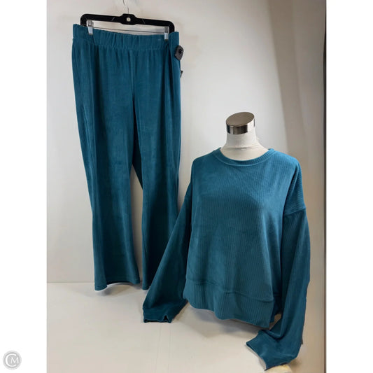 Lounge Set Pants By Jessica Simpson In Teal, Size: L