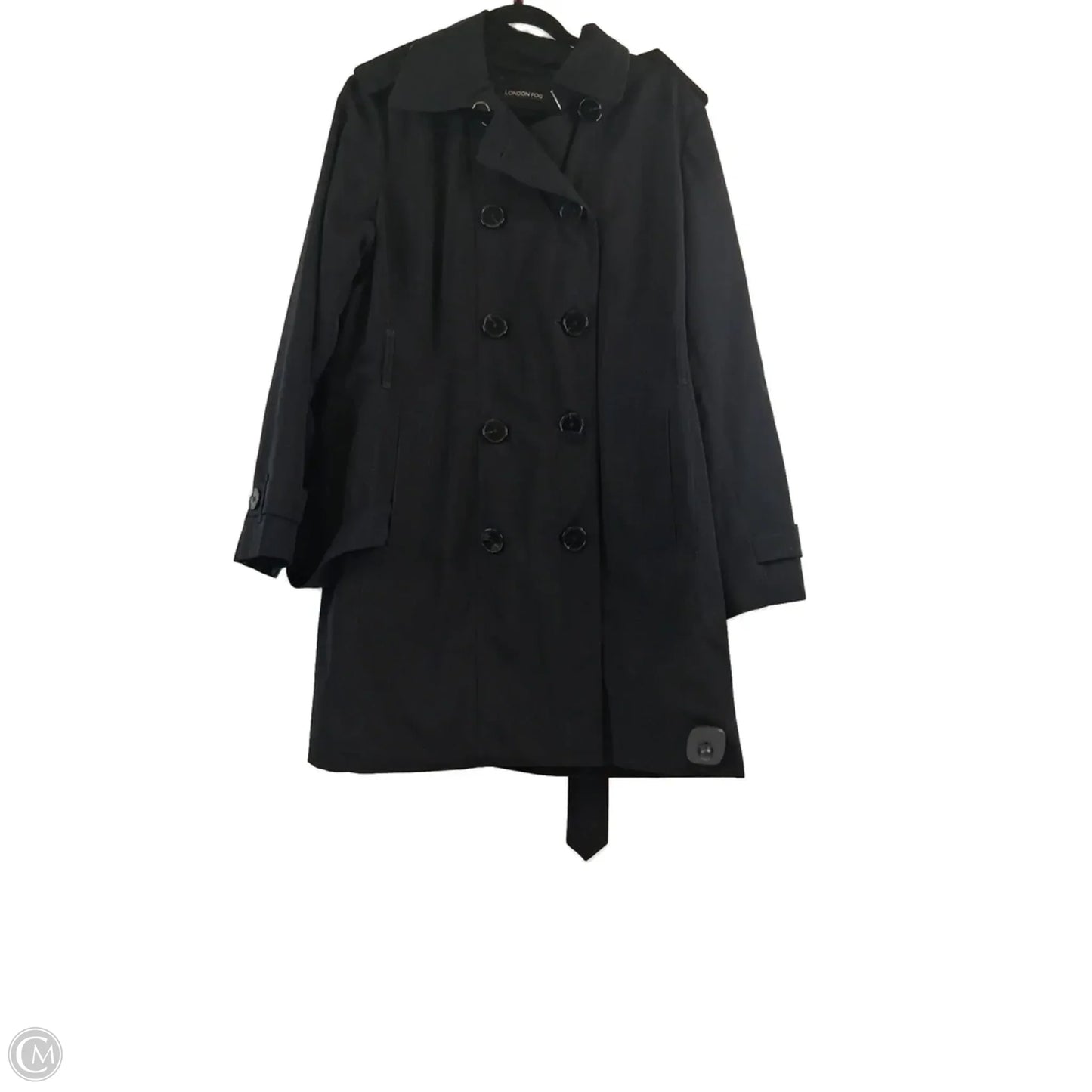 Coat Trench Coat By London Fog In Black, Size: L