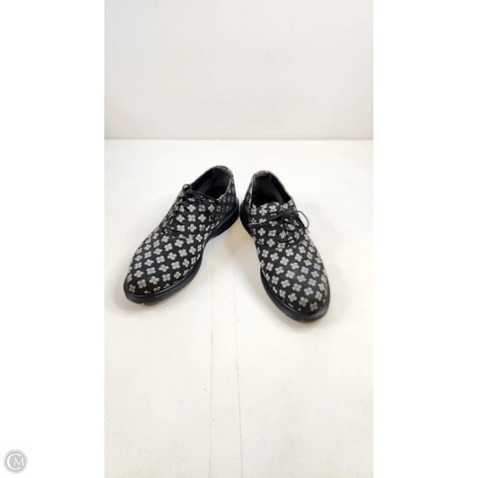 Shoes Flats By Dr Martens In Black & Silver, Size: 9