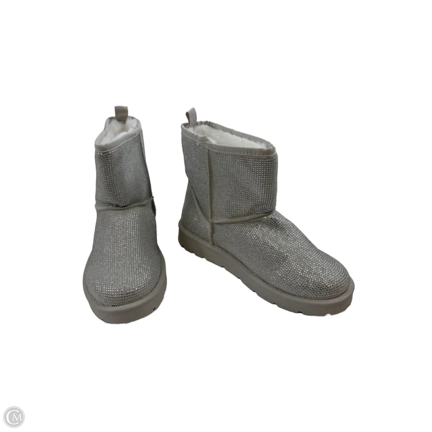 Boots Ankle Flats By Clothes Mentor In Silver, Size: 9