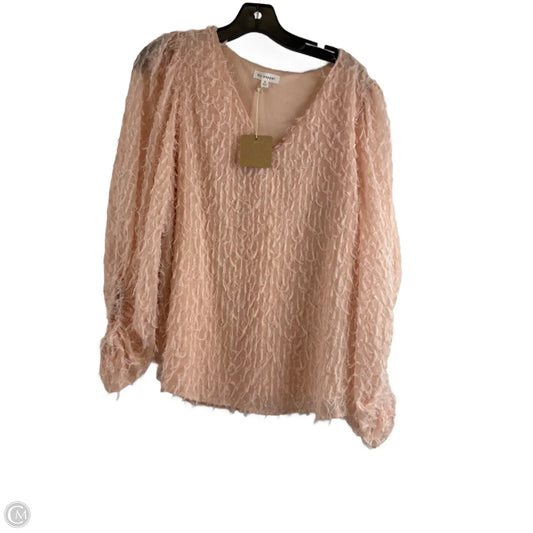 Top Long Sleeve By Clothes Mentor In Peach, Size: S