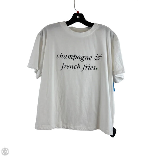 Top Short Sleeve Designer By Kate Spade In Black & White, Size: M