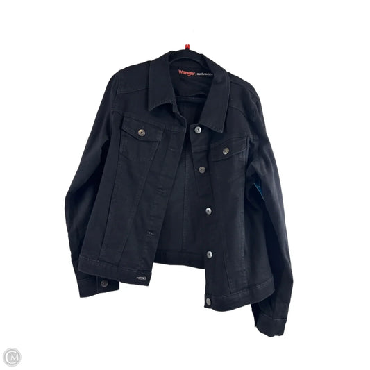 Jacket Denim By Wrangler In Black, Size: Xl