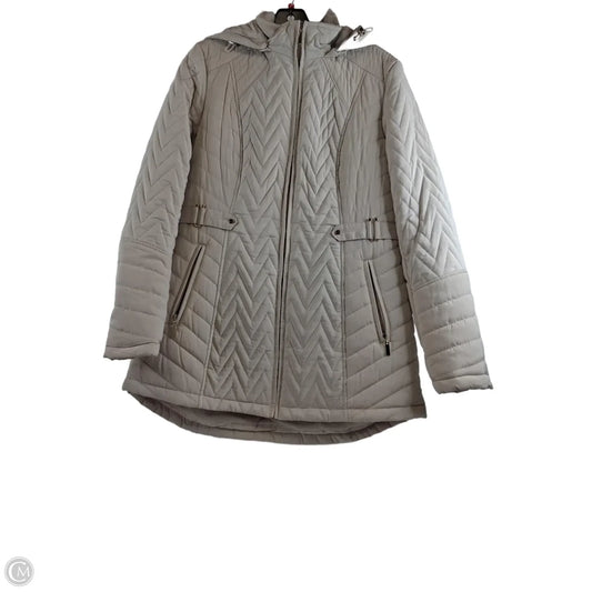 Jacket Puffer & Quilted By Clothes Mentor In Cream, Size: M