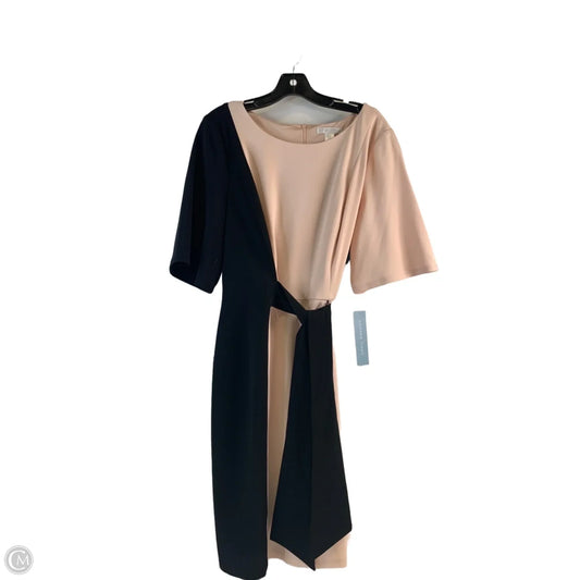 Dress Casual Midi By London Times In Black & Pink, Size: 2x