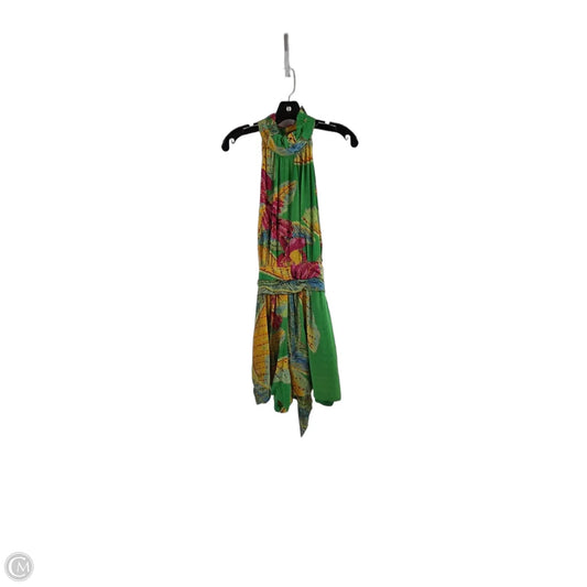 Romper By Cynthia Rowley In Green & Pink, Size: M
