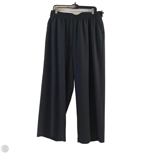 Pants Wide Leg By Modern Works In Black, Size: 1x