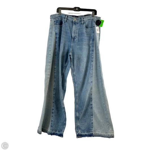 Jeans Wide Leg By Gap In Blue Denim, Size: 16