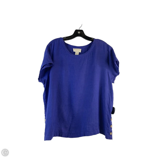 Top Short Sleeve By Cynthia Rowley In Blue, Size: Xl