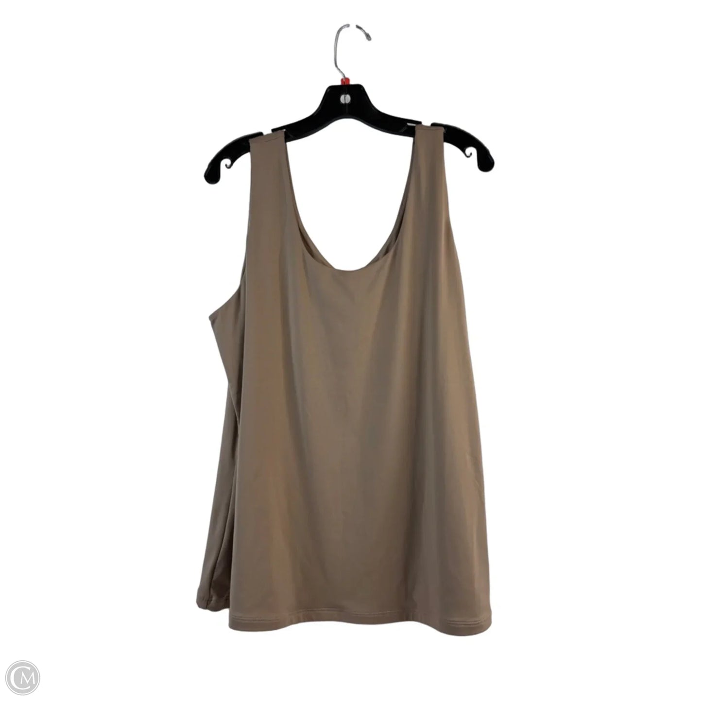 Top Sleeveless Basic By Clothes Mentor In Tan, Size: 2x