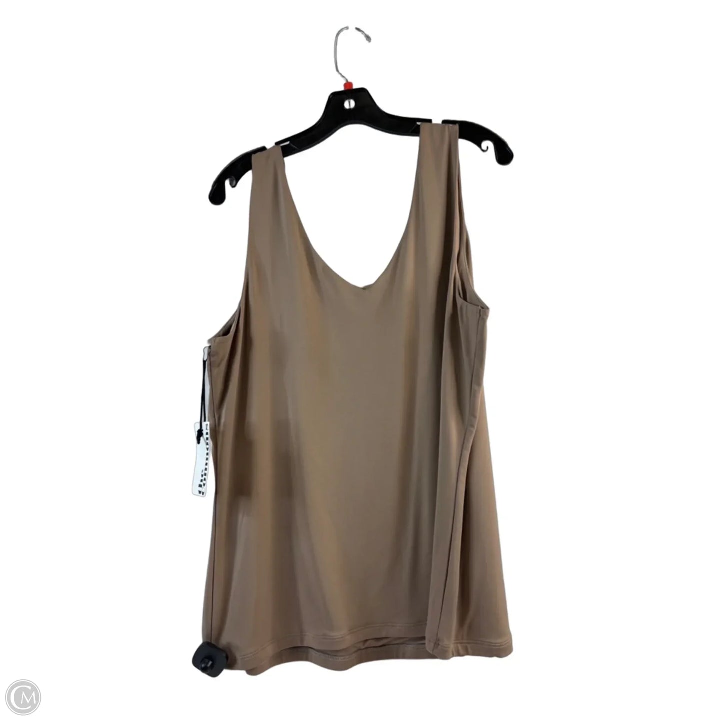 Top Sleeveless Basic By Clothes Mentor In Tan, Size: 2x