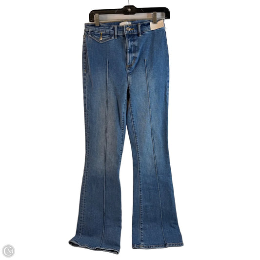 Jeans Flared By Loft In Blue Denim, Size: 0