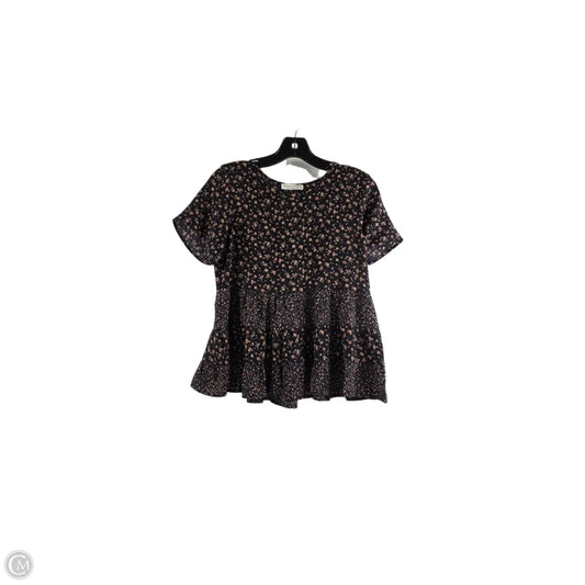 Top Short Sleeve By Paper Crane In Floral Print, Size: Xs