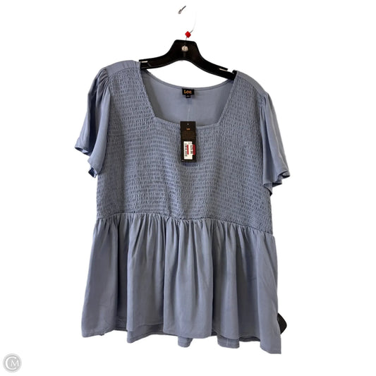 Top Short Sleeve By Lee In Blue, Size: L
