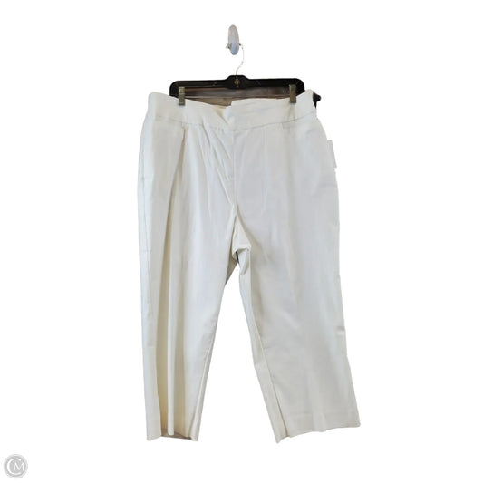 Capris By Kim Rogers In White, Size: 18