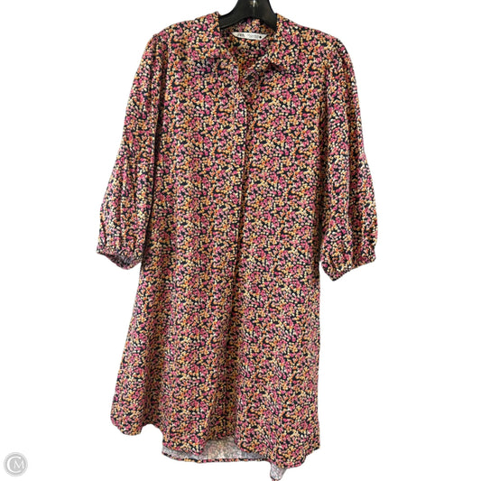 Dress Casual Midi By Zara In Floral Print, Size: M