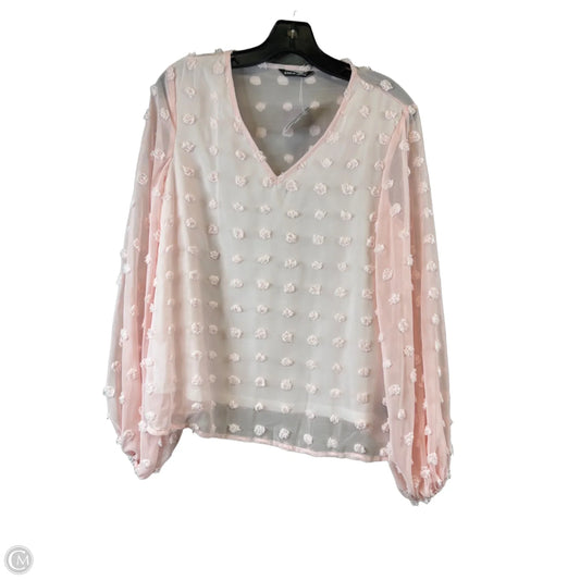 Top Long Sleeve By Shein In Pink, Size: S