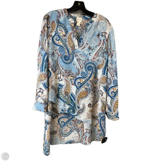 Top Long Sleeve By Chicos In Paisley Print, Size: S