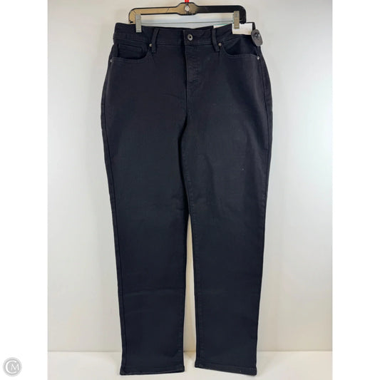Jeans Straight By Style And Company In Black Denim, Size: 16
