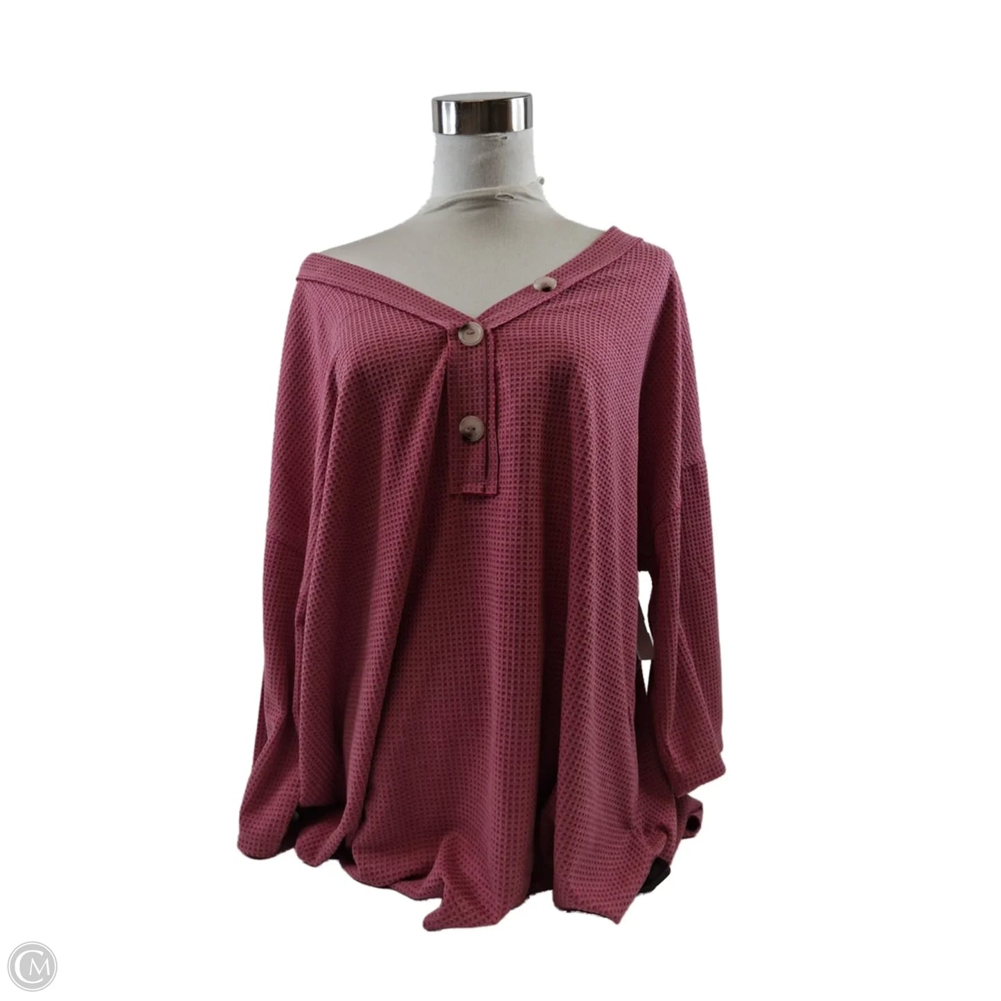 Top Short Sleeve By Andree By Unit In Plaid Pattern, Size: 2x