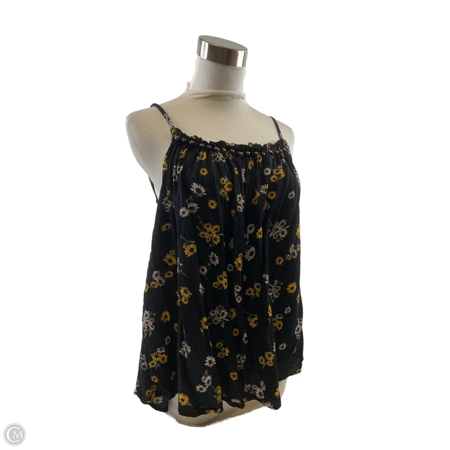 Top Cami By Maurices In Black & Yellow, Size: M
