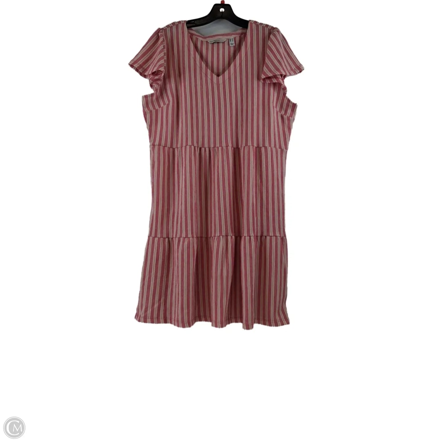 Dress Casual Midi By Isaac Mizrahi Live Qvc In Pink & Yellow, Size: L