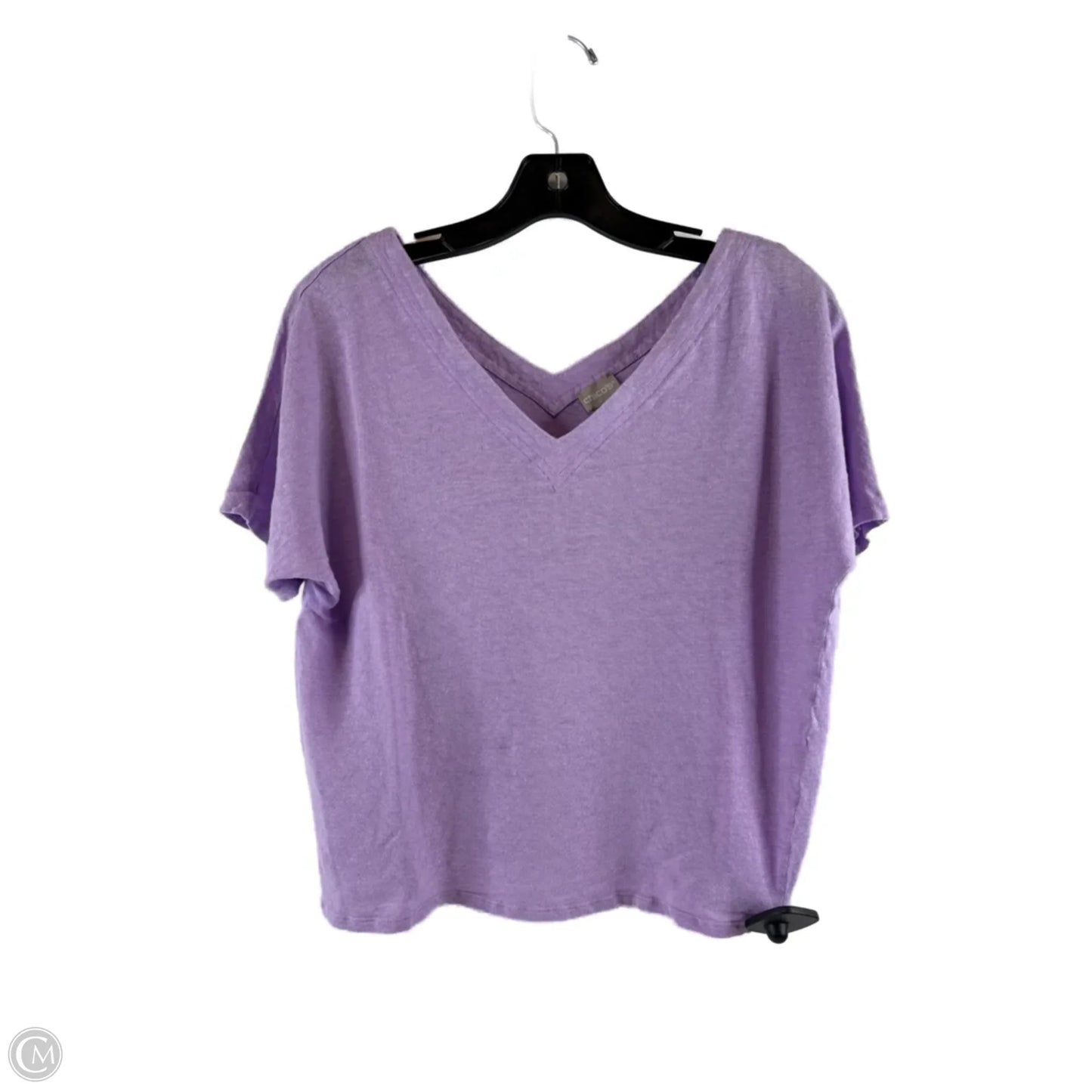 Top Short Sleeve By Chicos In Purple, Size: M