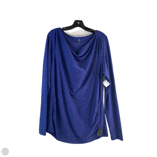 Athletic Top Long Sleeve Crewneck By Apana In Purple, Size: 1x